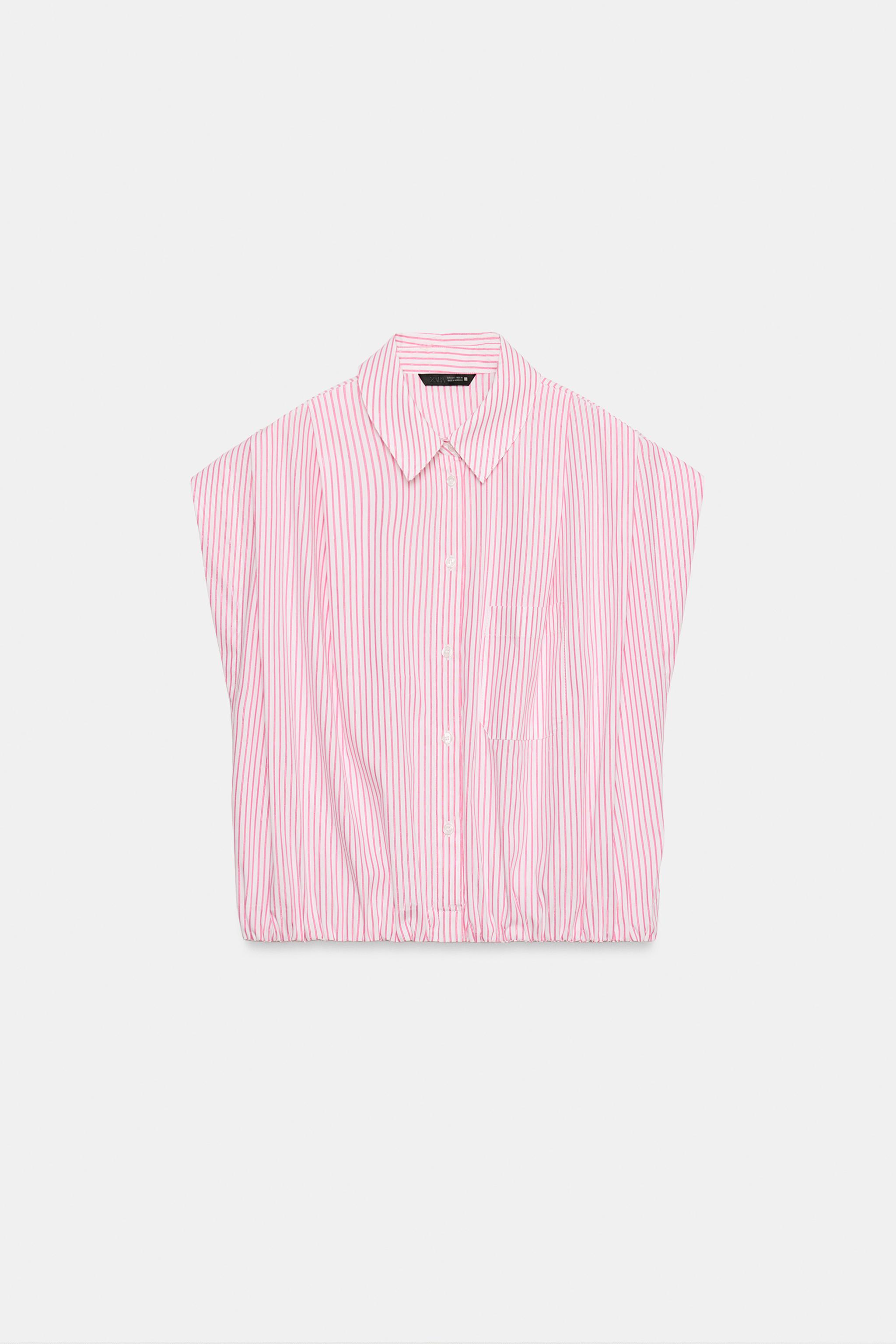 METALLIC THREAD STRIPED SHIRT